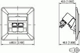 METZ CONNECT 130B12D21002-E stikkontakt RJ-45 Hvid