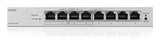 Zyxel GS1200-8HPV3 Administreret L2 Gigabit Ethernet (10/100/1000) Strøm over Ethernet (PoE) Desktop Grå