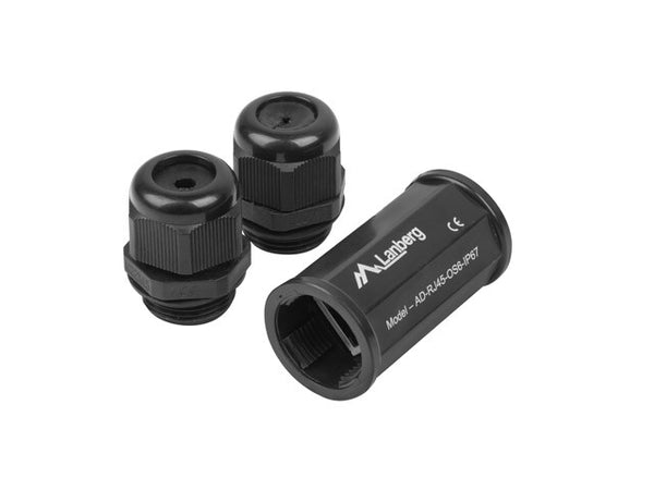 Lanberg AD-RJ45-OS6-IP67 kabel kønsskifter RJ-45 Sort