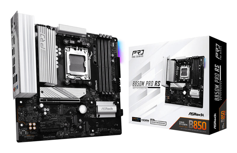 Asrock B850M Pro RS AMD B850 Sokkel AM5 micro ATX