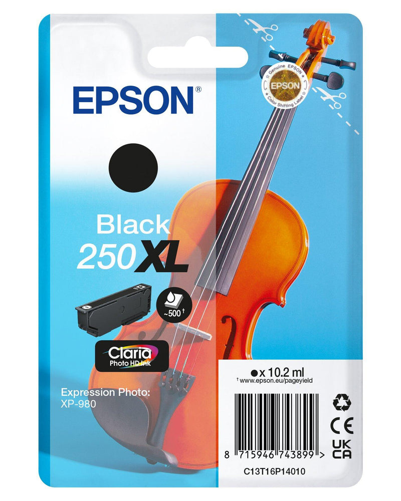 Epson 250XLViolin Claria Photo HD blækpatron 1 stk Original High (L) Yield Sort