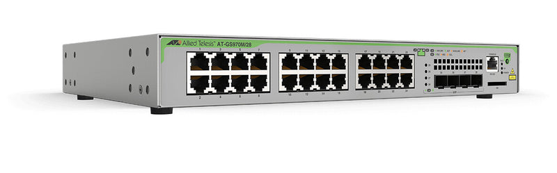 Allied Telesis GS970M Administreret L3 Gigabit Ethernet (10/100/1000) Strøm over Ethernet (PoE) 1U Grå