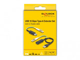 DeLOCK 66466 USB-kabel 0,2 m USB A 10 Gbit/sek. Sort