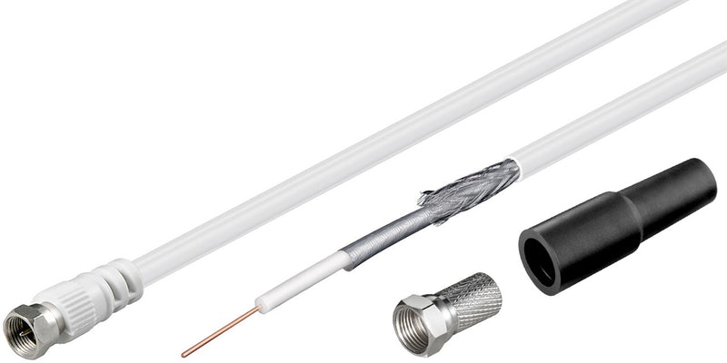 Goobay KKS SET 100 - 30m koaxial kabel F-type Koaksial Hvid