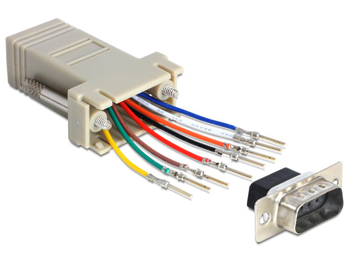 DeLOCK 65462 kabel kønsskifter Sub-D 9 RJ45 Grå
