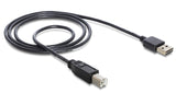 DeLOCK 1m USB 2.0 A - B m/m USB-kabel USB A USB B 0,48 Gbit/sek. Sort