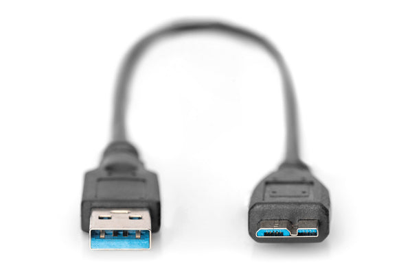 Digitus AK-300117-003-S USB-kabel USB 3.2 Gen 1 (3.1 Gen 1) 0,25 m USB A Micro-USB B Sort
