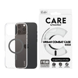 PanzerGlass CARE™ by ® Urban Combat Case Transparent m. Sort MagSafe iPhone 16 Pro Max