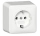 GIRA 444013 stikkontakt Schuko Hvid