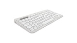 Logitech 920-012240 tastatur Mus inkluderet Universel RF trådløs + Bluetooth QWERTY US International Hvid