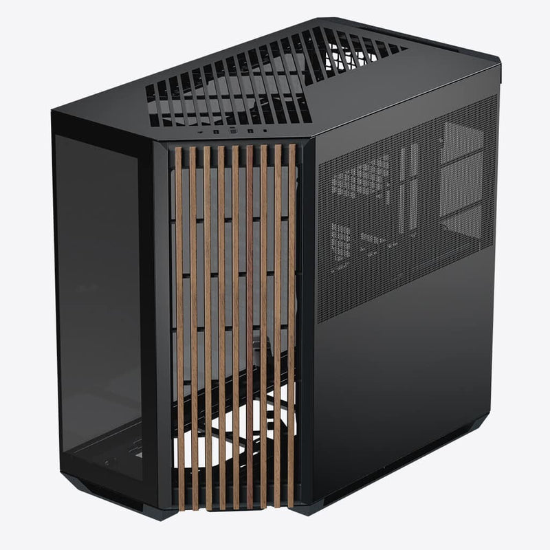 APNX V1-W-BK-v1 Midi Tower Sort, Træ