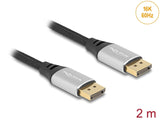 DeLOCK 80634 DisplayPort kabel 2 m Sort, Sølv
