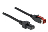 DeLOCK 85950 el-ledning Sort 1 m 2 x 4 pin mini DIN PoweredUSB