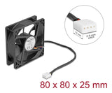 DeLOCK 67301 Computerkølesystem Computerkabinet Ventilator 8 cm Sort 1 stk
