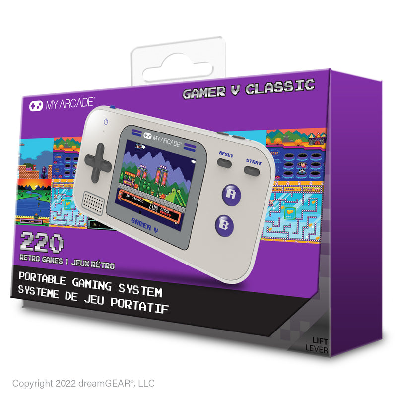 dreamGEAR My Arcade Gamer V Classic (220 in 1) Gray & Purple
