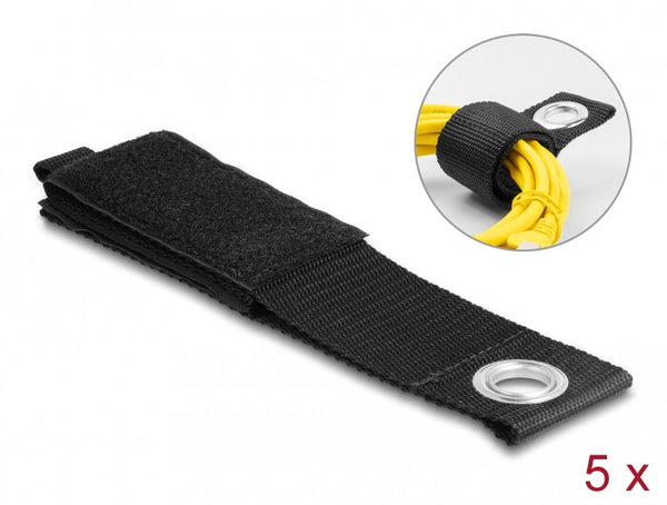 DeLOCK 19567 velcro lynlås Polyester Sort 5 stk