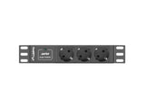 Lanberg PDU-03F-0200-BK strømforsyningsenhed (PDU) 3 AC stikkontakt(er) 1U Sort