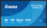 iiyama TE9813A-B2AG skilte display Kiosk design 2,48 m (97.5") Wi-Fi 500 cd/m² 4K Ultra HD Sort Berøringsskærm Indbygget processer Android 24/7