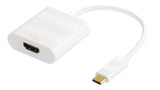 Deltaco USBC-HDMI1 videokabel adapter 0,1 m USB Type-C HDMI Hvid