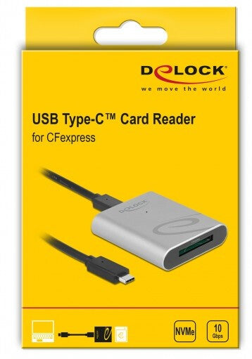DeLOCK 91751 kortlæser USB 3.2 Gen 1 (3.1 Gen 1) Type-C Sølv