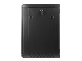 Lanberg WF01-6412-10B stativ 12U Vægmonteret stativ Sort