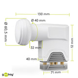 Goobay 67271 Low Noise Block downconverter (LNB) Grå, Hvid
