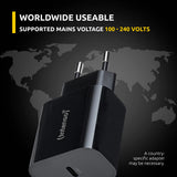 Intenso 7802010 strømadapter og vekselret Indendørs 20 W Sort