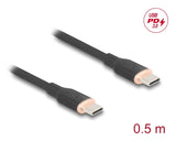 DeLOCK 81237 USB-kabel USB 2.0 0,5 m USB C 0,48 Gbit/sek. 60 W Sort
