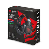 Savio SAVGH-FORGE hovedtelefoner/headset Ledningsført Spil Sort, Rød