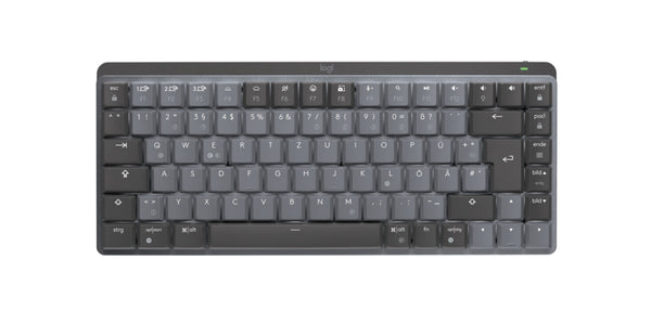 Logitech MX Mechanical Mini tastatur Kontor RF trådløs + Bluetooth QWERTZ Tysk Grafit