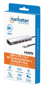 Manhattan 153966 dockingstation Ledningsført USB 3.2 Gen 2 (3.1 Gen 2) Type-C Sølv