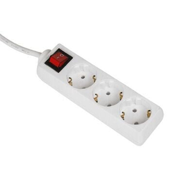Hama 00030535 overspændingsbeskytter Hvid 3 AC stikkontakt(er) 3 m