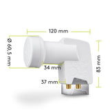 Goobay 67270 Low Noise Block downconverter (LNB) Grå, Hvid