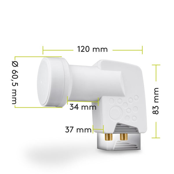 Goobay 67270 Low Noise Block downconverter (LNB) Grå, Hvid
