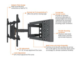 Multibrackets 0198 tv-beslag 177,8 cm (70") Sort