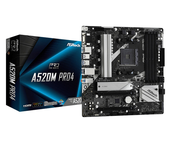 Asrock A520M Pro4 Stik AM4 micro ATX