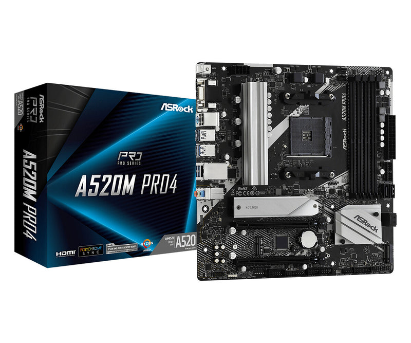 Asrock A520M Pro4 Stik AM4 micro ATX