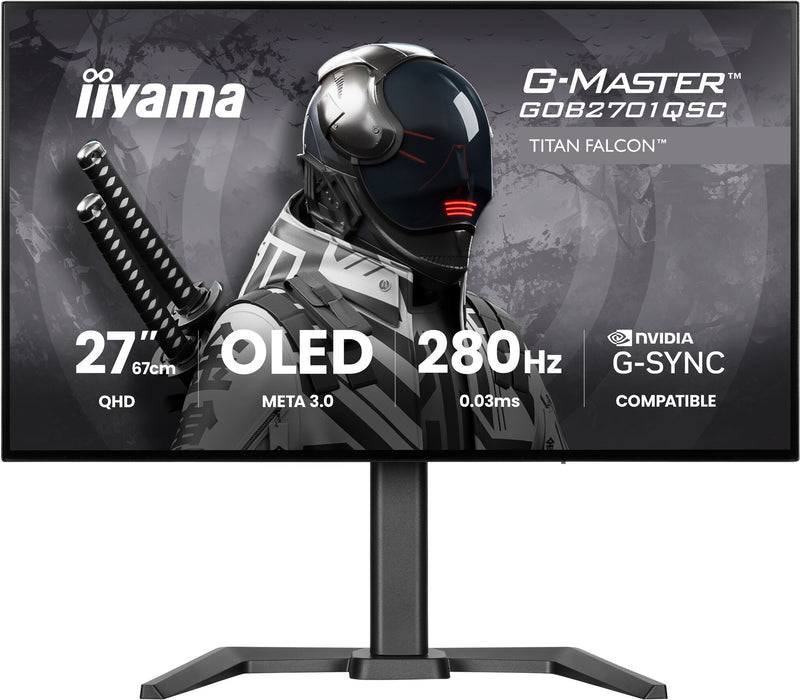 iiyama G-MASTER GOB2701QSC-B1 computerskærm 68,6 cm (27") 2560 x 1440 pixel 2K Ultra HD OLED Sort