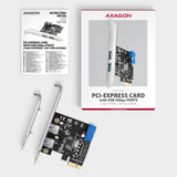 Axagon PCEU-232RS interface-kort/adapter Intern USB 3.2 Gen 1 (3.1 Gen 1)