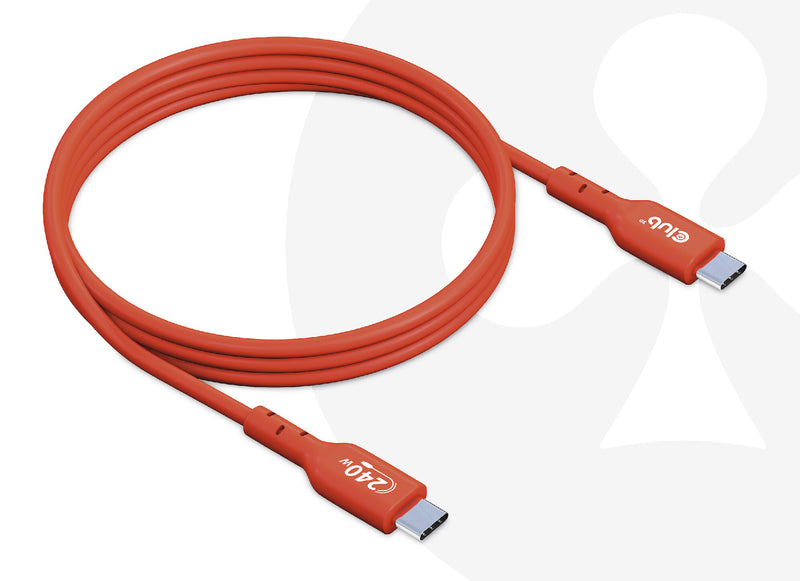 CLUB3D CAC-1511 USB-kabel USB 2.0 1 m USB C 0,48 Gbit/sek. 240 W Orange