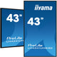 iiyama LH4341UHS-B2 skilte display 108 cm (42.5") LCD 500 cd/m² 4K Ultra HD Indbygget processer Android 8.0 24/7