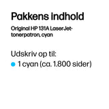 HP Original 131A LaserJet-tonerpatron, cyan