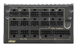 MSI MEG Ai1600T PCIE5 enhed til strømforsyning 1600 W 24-pin ATX ATX Sort