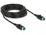 DeLOCK 85496 el-ledning Sort 5 m PoweredUSB