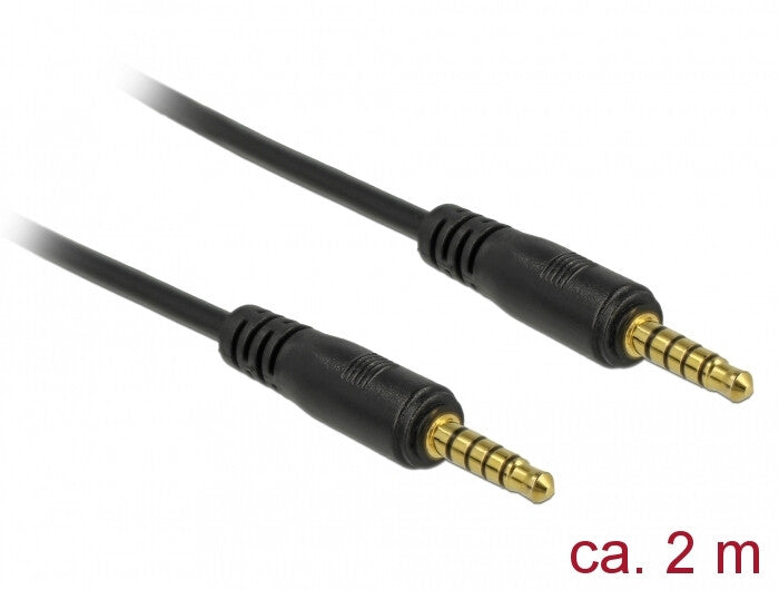 DeLOCK 85697 lydkabel 2 m 3.5mm Sort