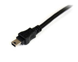StarTech.com USB2HABMY6 USB-kabel USB 2.0 1,8 m Mini-USB B 2 x USB A 0,48 Gbit/sek. Sort, Rød