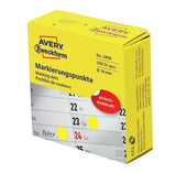 Avery 3856 selvklæbende etiket Rund Permanent Gul 250 stk