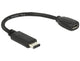 DeLOCK 65578 USB-kabel USB 2.0 0,15 m USB C Micro-USB B 0,48 Gbit/sek. Sort