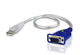 ATEN 2A-130G videokabel adapter 0,35 m USB Type-A VGA (D-Sub) Blå, Sølv