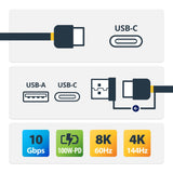 StarTech.com USBCCADP USB-kabel USB 3.2 Gen 2 (3.1 Gen 2) 1 m USB C 10 Gbit/sek. 100 W Sort